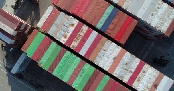 Flygfoto Sjöfrakt Containrar Yantian Hamn Shenzhen Stad Kina — Stockvideo