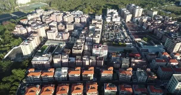 Αεροφωτογραφία Του Στην Πόλη Shenzhen Κίνα — Αρχείο Βίντεο