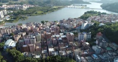 Shenzhen şehrinin havadan görünüşü, Çin