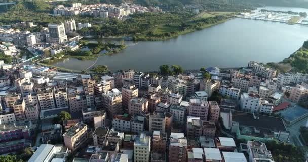 Widok Lotu Ptaka Shenzhen Chiny — Wideo stockowe