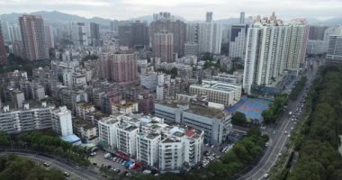 Shenzhen şehrinin havadan görünüşü, Çin