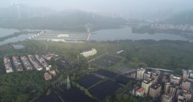 Shenzhen şehrinin havadan görünüşü, Çin