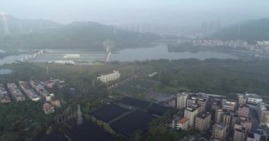 Shenzhen şehrinin havadan görünüşü, Çin