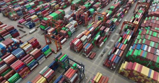 Vista Aerea Container Marittimi Nel Porto Yantian Nella Città Shenzhen — Video Stock