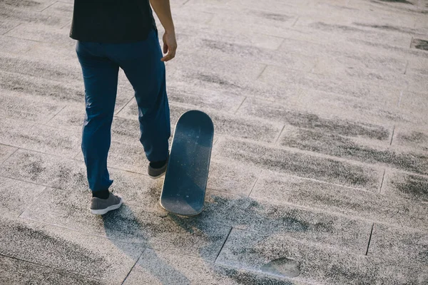 Skateboarder Skateboard Utomhus Staden — Stockfoto