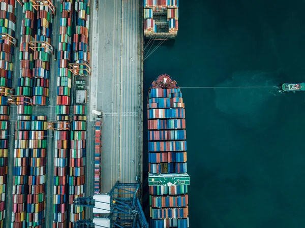 Luftaufnahme Des Containerterminals Yantian Der Stadt Shenzhen China — Stockfoto