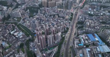 Şehrin havadan görünüşü, mimari ve doğa kavramı