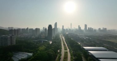 Gökdelenli modern şehrin havadan görünüşü