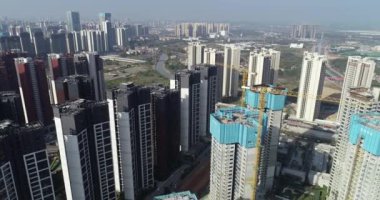 Şehrin havadan görünüşü, mimari ve doğa kavramı