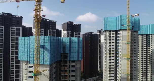 Mimari Modern Yeni Binalar Inşaat Kavramı — Stok video