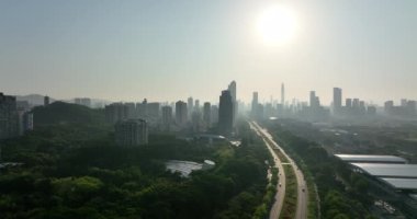 Gökdelenli modern şehrin havadan görünüşü