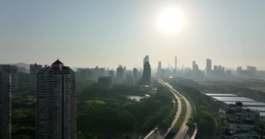 Gökdelenli modern şehrin havadan görünüşü