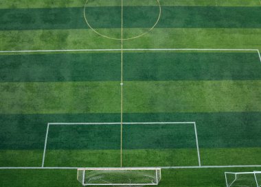 Futbol sahasının hava görüntüsü