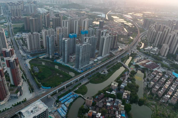 Luchtfoto Van Verstedelijking China — Stockfoto