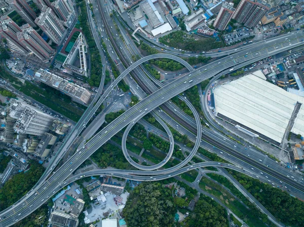 Modern City Buildings Interchange Overpass Shenzhen City China — Stock Photo, Image