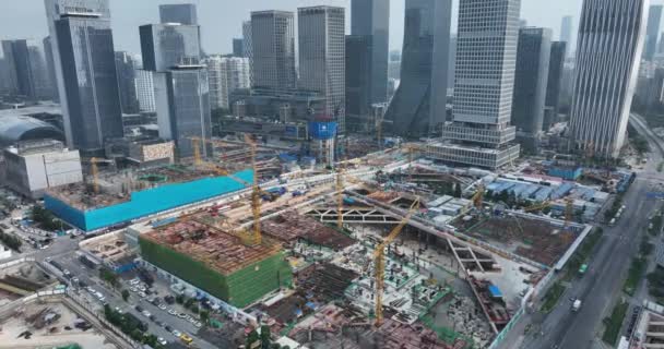 Aerial View Construction Site Shenzhen China — Vídeo de Stock