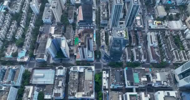 现代城市建筑和摩天大楼的鸟瞰图 — 图库视频影像
