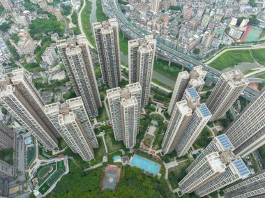 Shenzhen, Çin 'deki hava manzarası