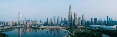 Shenzhen şehrinin havadan manzarası, Çin