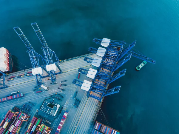 Luftaufnahme Des Containerterminals — Stockfoto