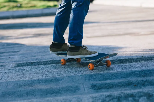 Skateboarder Skateboarding Aire Libre Ciudad — Foto de Stock