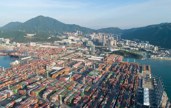 Shenzhen Çin 2022 Dolaylarında Çin Shenzhen Kentindeki Yantian Uluslararası Konteyner — Stok fotoğraf