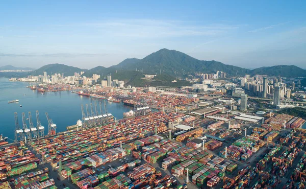 Shenzhen China Circa 2022 Vista Aérea Terminal Internacional Contêineres Yantian — Fotografia de Stock