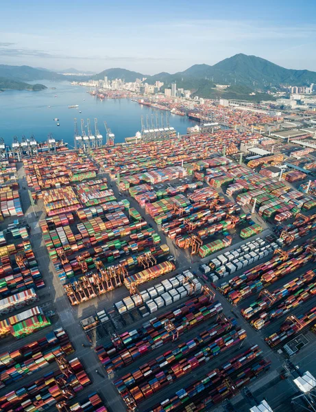 Shenzhen China Circa 2022 Vista Aérea Yantian Terminal Internacional Contenedores — Foto de Stock