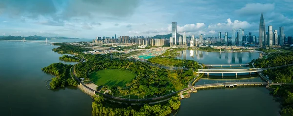Luftaufnahme Der Landschaft Der Stadt Shenzhen China — Stockfoto