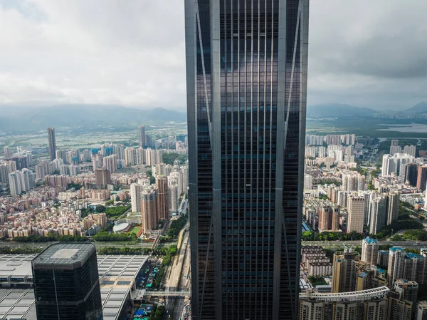 Widok Lotu Ptaka Centrum Miasta Shenzhen Chiny — Zdjęcie stockowe