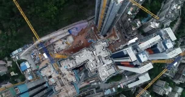 深圳市建筑工地的空中景观 — 图库视频影像