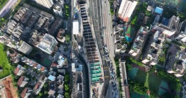 Modern Asya şehrinin havadan görünüşü