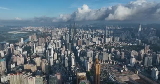 Vista Aerea Della Moderna Città Asiatica — Video Stock