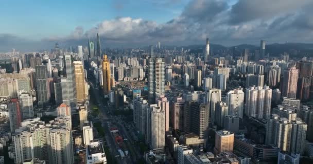 Drone View Modern Asian City — Stock video