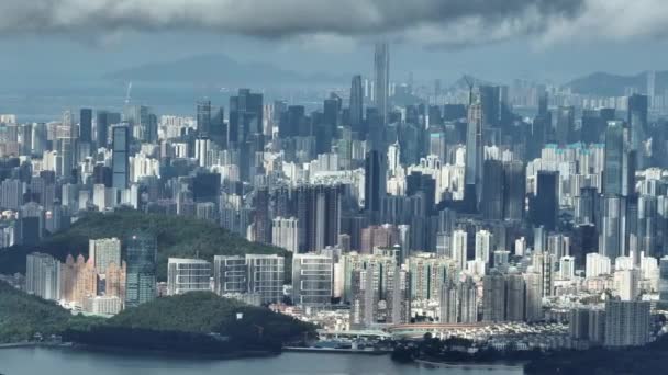 Drone View Modern Asian City — ストック動画
