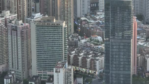现代亚洲城市的无人驾驶飞机景观 — 图库视频影像