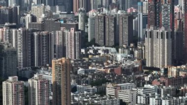 Modern Asya şehrinin insansız hava aracı görüntüsü