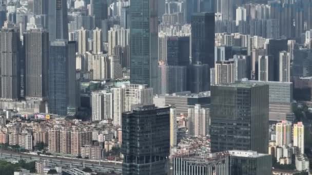 现代亚洲城市的无人驾驶飞机景观 — 图库视频影像