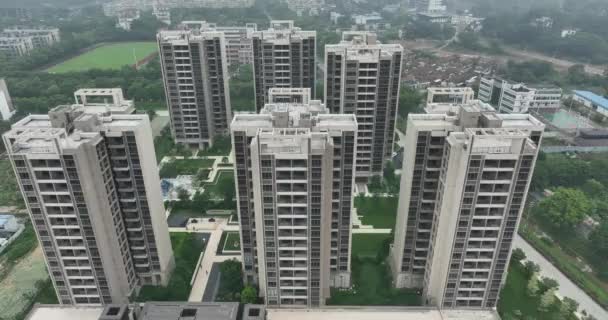 Drone Pohled Moderní Asijské Město — Stock video
