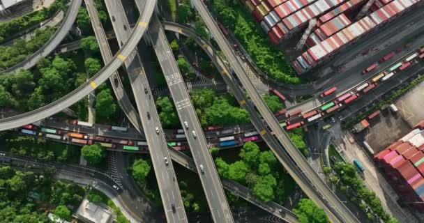 Aerial View City Roads — Video