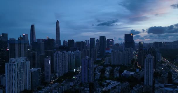 Letecký Pohled Krajinu Městě Shenzhen Čína — Stock video