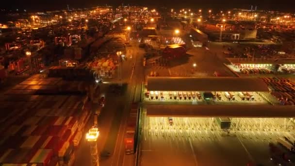 Luchtfoto Van Yantian Container Terminal Shenzhen Stad China — Stockvideo