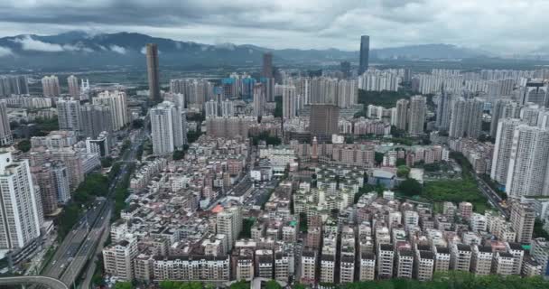 Vue Aérienne Paysage Dans Ville Shenzhen Chine — Video