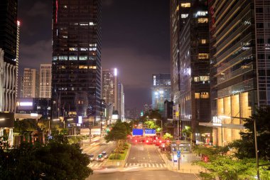 Traffic on city road in downtown of shenzhen city,China