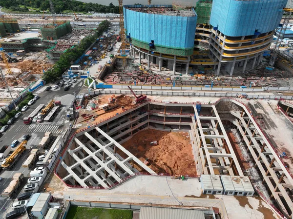 Luftaufnahme Einer Baustelle Der Stadt Shenzhen China — Stockfoto