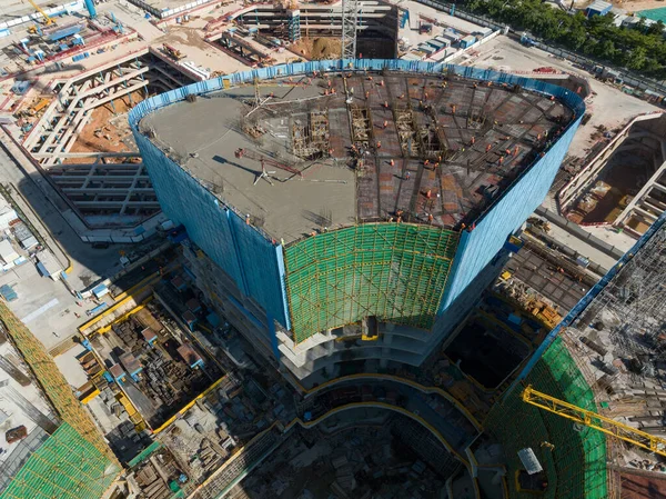 Luftaufnahme Einer Baustelle Der Stadt Shenzhen China — Stockfoto