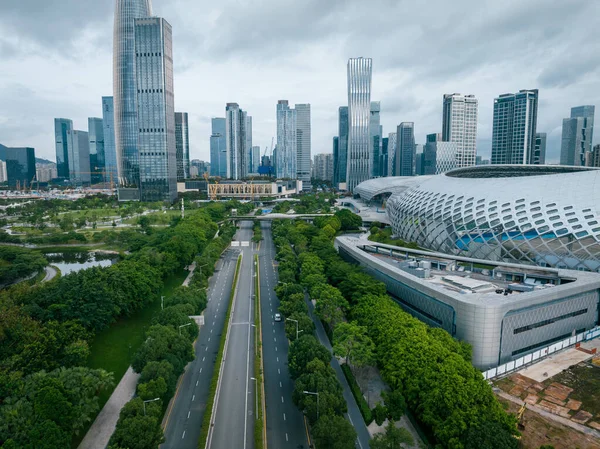 Shenzhen şehrinin havadan manzarası, Çin