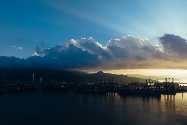 Вид Повітря Янтянський Порт Шеньчжені Китай — стокове фото