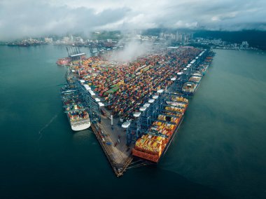 Aerial view of yantian container terminal,China
