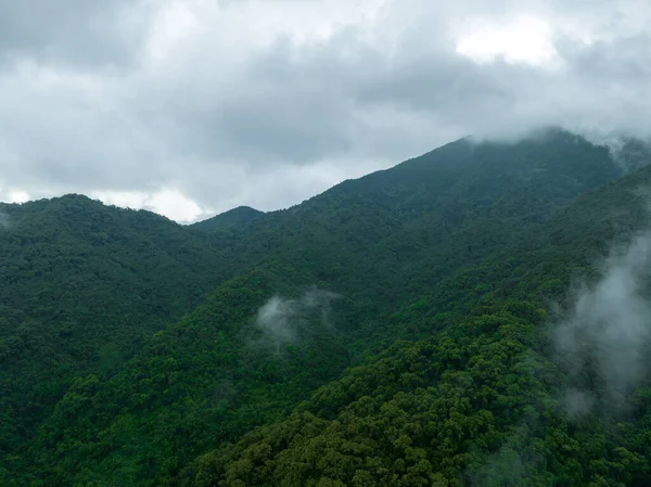 Vista Aérea Bela Paisagem Montanha Floresta — Fotografia de Stock